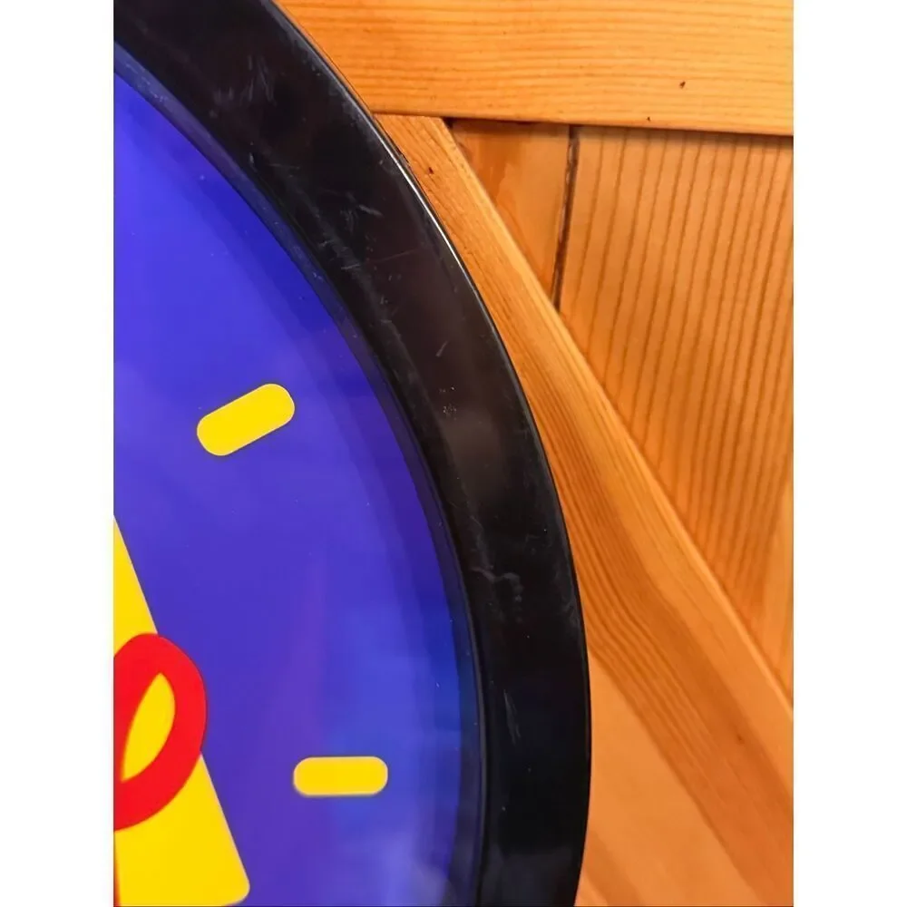 Vtg Disney Family Fun Wall Clock 90s Logo TV Promo Memorabilia Works 14.5”(6399)